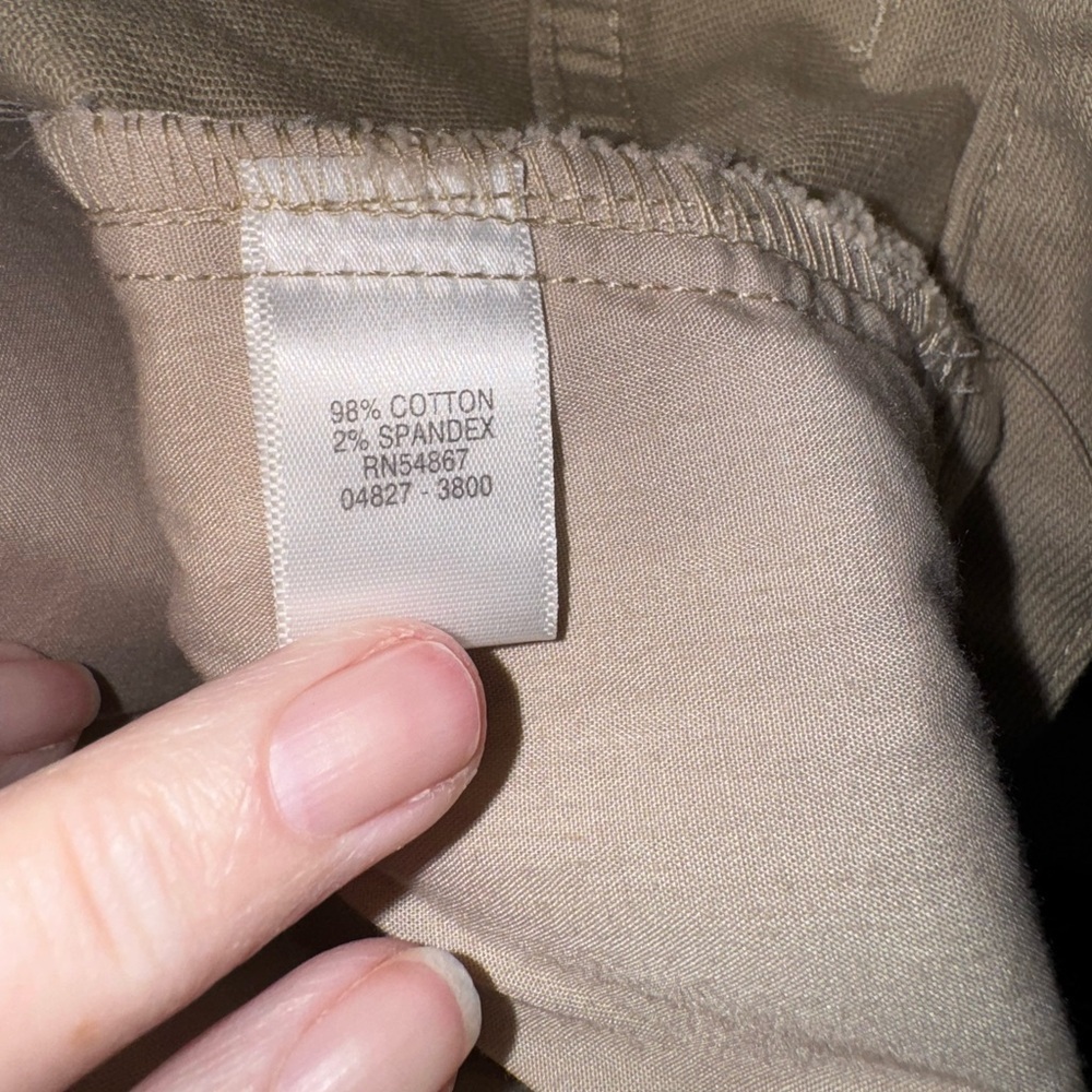 CI Banks Plus High Rise Denim Tan Khaki Pants Wide Leg Jeans Size 20W - Picture 7 of 7
